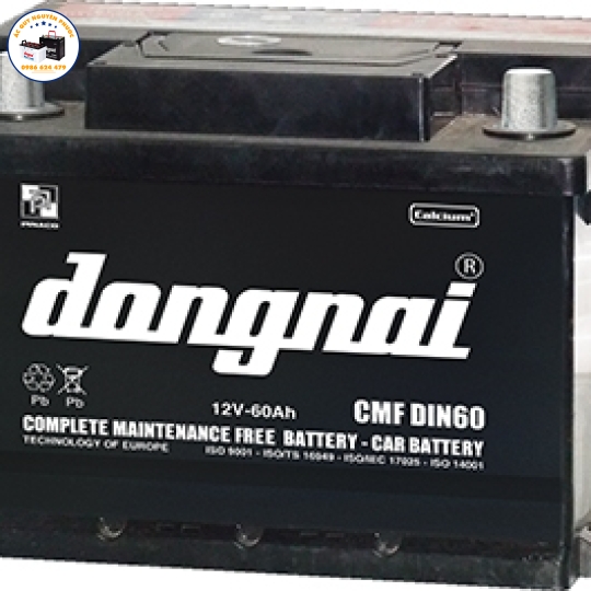 ẮC QUY ĐỒNG NAI KHÔ DÙNG CHO Ô TÔ 12V-60AH (CMFDIN60)