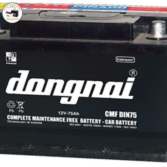 ẮC QUY ĐỒNG NAI KHÔ DÙNG CHO Ô TÔ 12V-75AH (CMFDIN75)